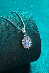 1 Carat Moissanite 925 Sterling Silver Necklace - Kaaya Closet