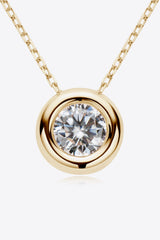 1 Carat Moissanite Pendant 925 Sterling Silver Necklace - Kaaya Closet