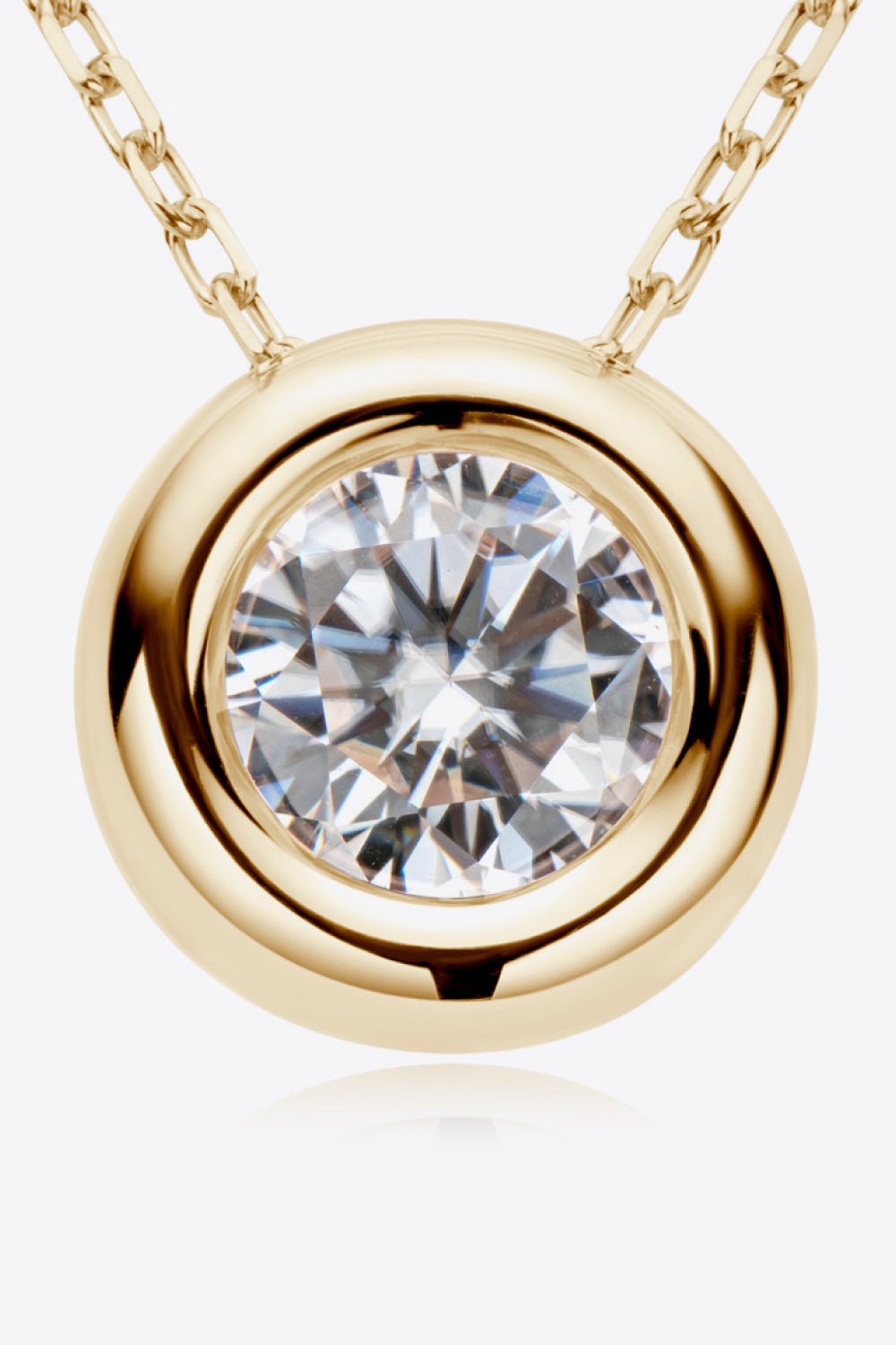 1 Carat Moissanite Pendant 925 Sterling Silver Necklace - Kaaya Closet