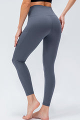 Breathable Wide Waistband Active Leggings with Pockets