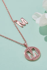 Moissanite K to T Pendant Necklace