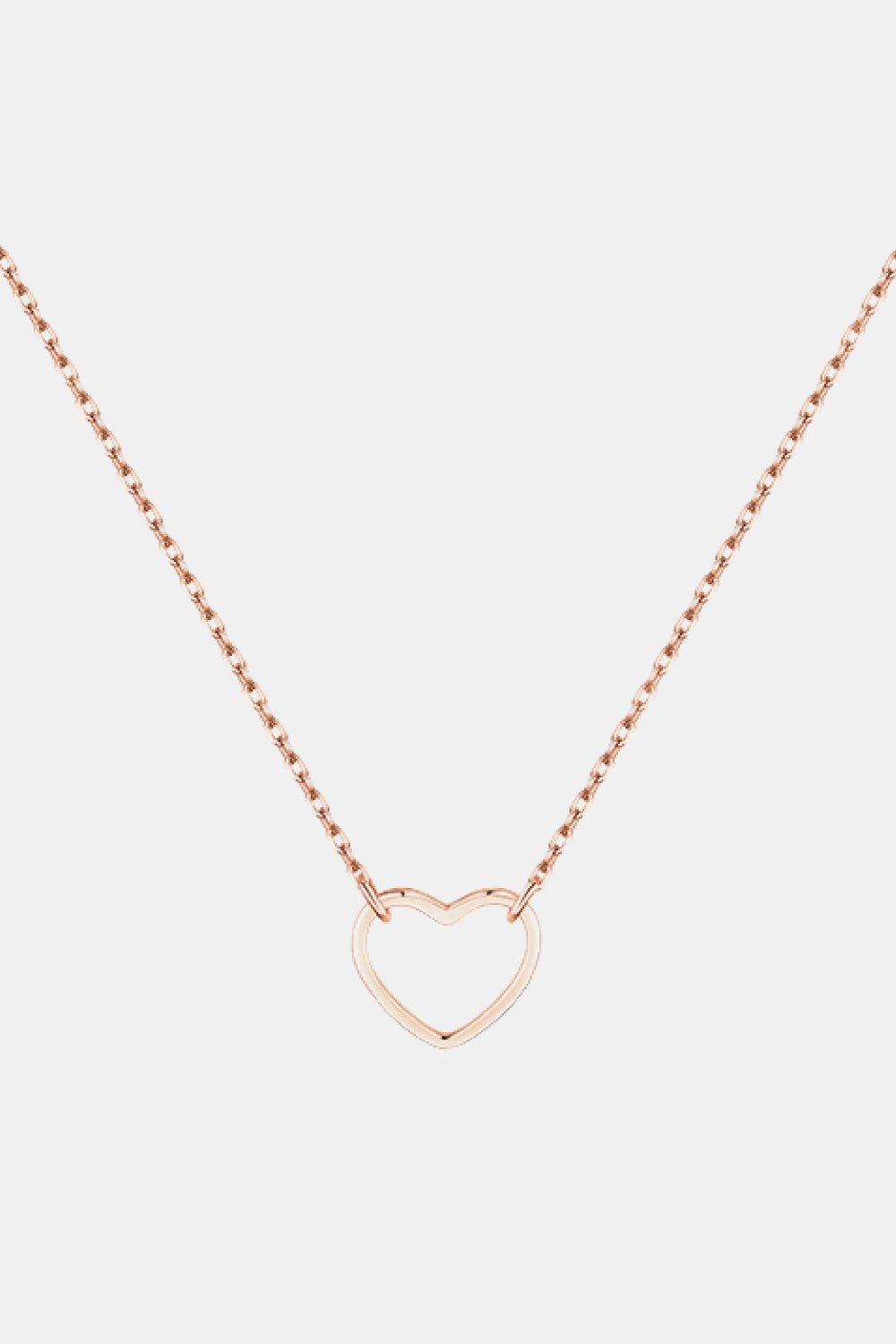 925 Sterling Silver Heart Shape Pendant Necklace - Kaaya Closet