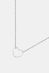 925 Sterling Silver Heart Shape Pendant Necklace - Kaaya Closet