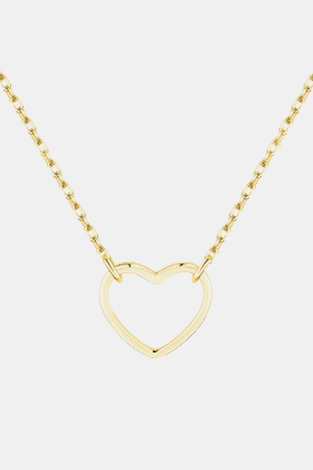 925 Sterling Silver Heart Shape Pendant Necklace - Kaaya Closet