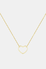 925 Sterling Silver Heart Shape Pendant Necklace - Kaaya Closet