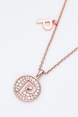 Moissanite K to T Pendant Necklace